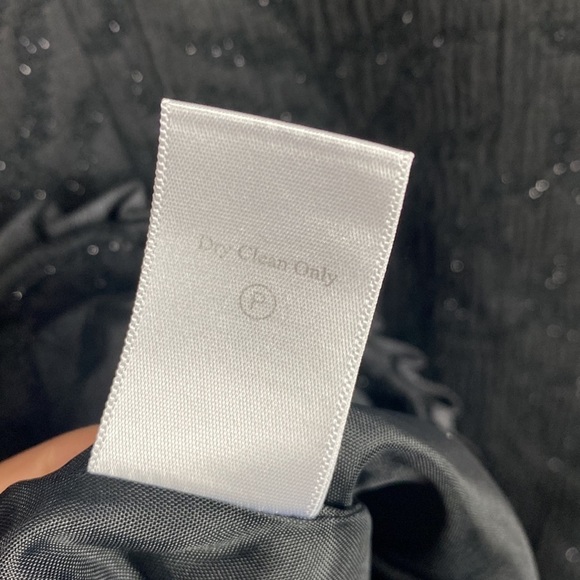 Coldwater Creek Black Brocade Shimmer Embroidered Evening Blazer Jacket - Large - Picture 12 of 13